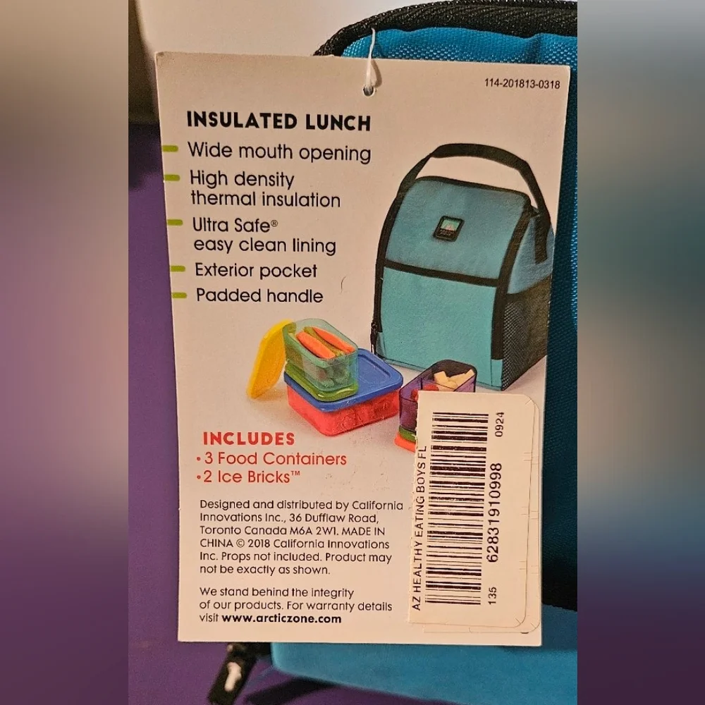 Artic Zone Healthy Lunch Insulated Pack Bag, New & Unused